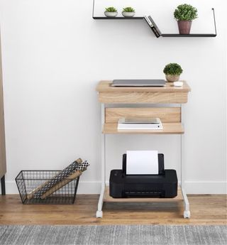 Mini Escritorio Nuevo Madera y Metal