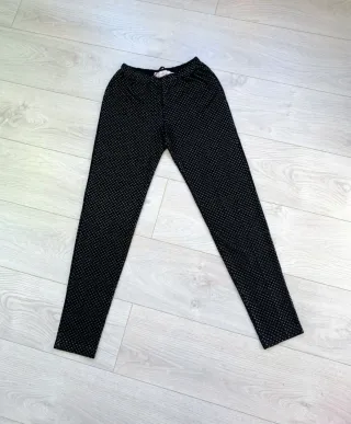 Talla S - Leggings negros con topos metálicos