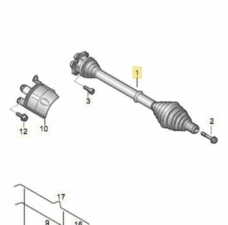 8K0407271Q TRANSMISION DELANTERA IZQUIERDA AUDI A