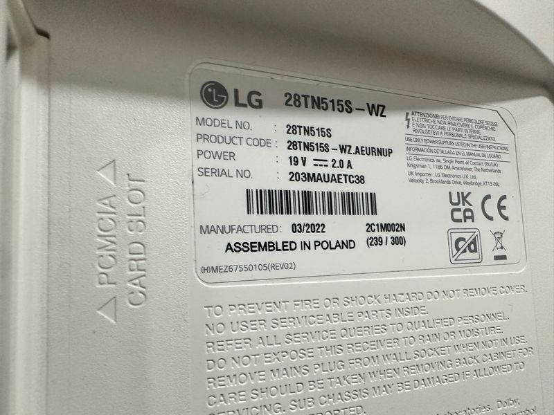 Televisión LG 28 Blanca Smart Tv afbeelding 3