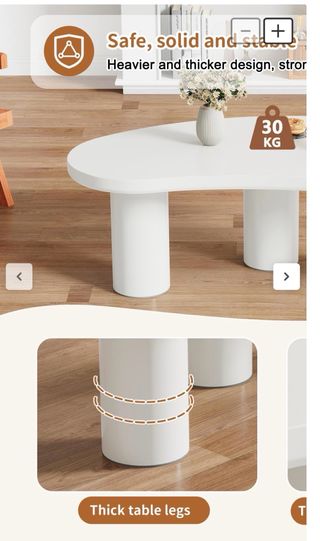 Mesa de centro blanca moderna