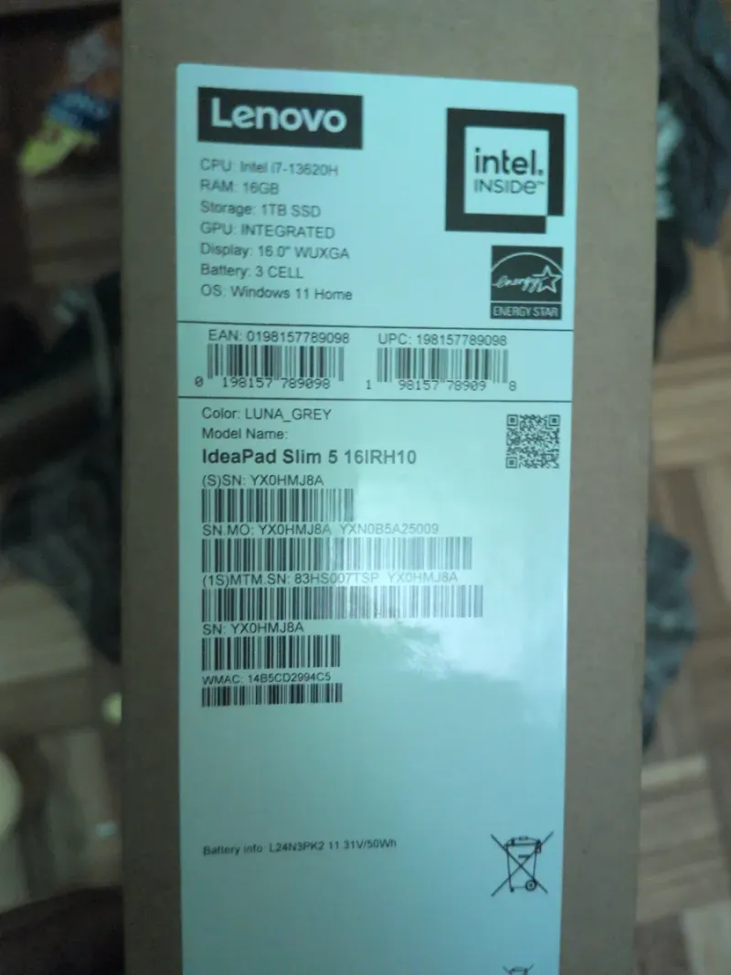 Lenovo IdeaPad Slim 5 16IRH10 Gris