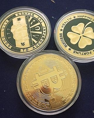 3 Monedas Coleccionables Bitcoin y Suerte