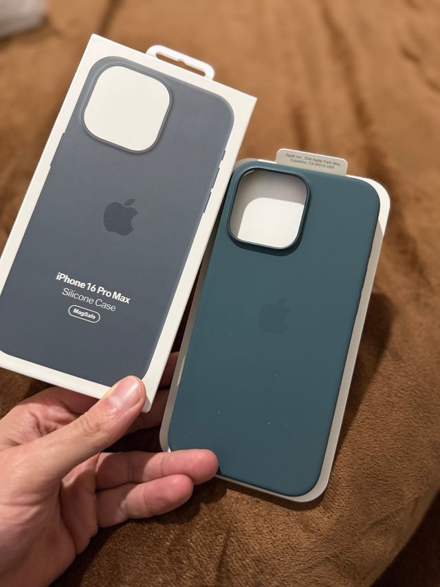 Funda de silicona para iPhone 16 Pro Max Verde Lago