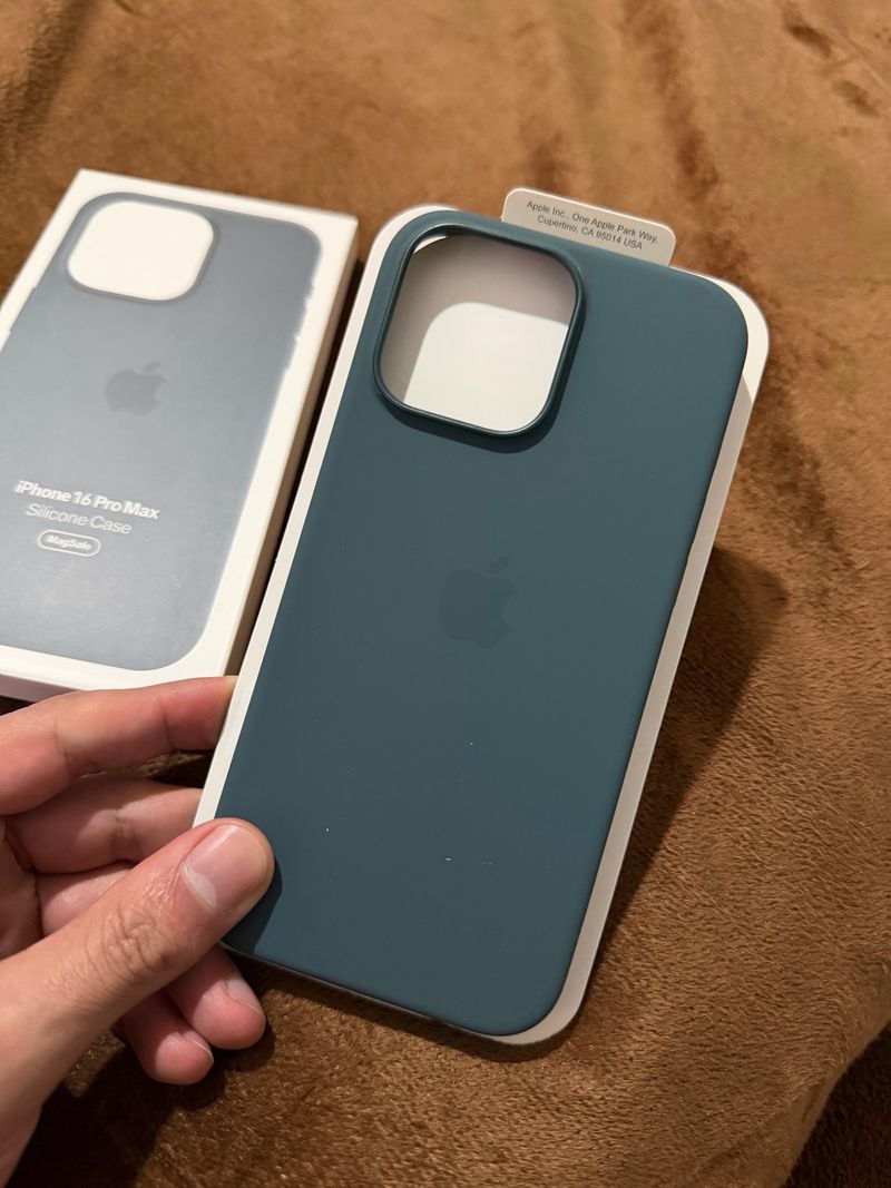 Funda de silicona para iPhone 16 Pro Max Verde Lago afbeelding 2