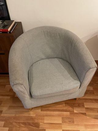 Sillón de tela IKEA gris