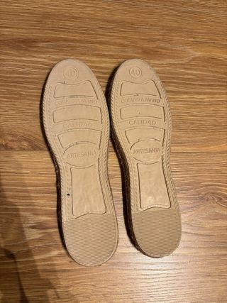 Alpargatas / espadrilles rosa pastel - talla 40