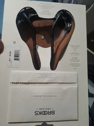 Sillín Brooks de cuero marrón