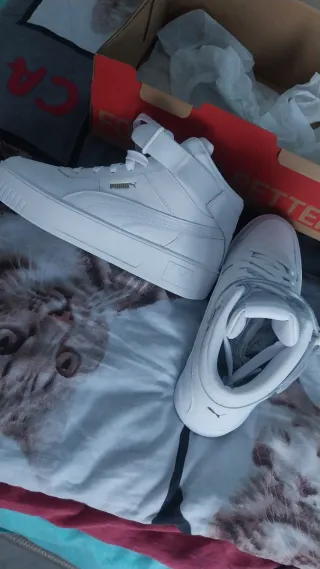 Zapatillas Puma altas blancas talla 41