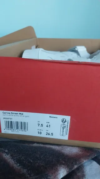 Zapatillas Puma altas blancas talla 41