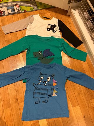 Lote 3 Camisetas Manga Larga Niño 2-3 años