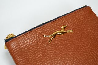 Monedero de cuero BIMBA y LOLA color marrón