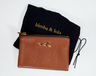 Monedero de cuero BIMBA y LOLA color marrón