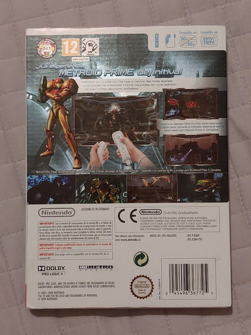 Metroid Prime Trilogy Wii PAL Edición Coleccionist afbeelding 2