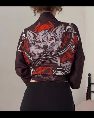 Camisa Japonesa Oni y Dragón Talla Única