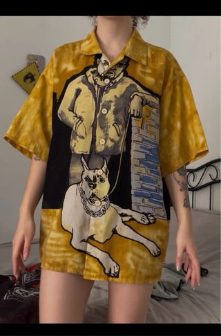 Camisa Japonesa Oni y Dragón Talla Única