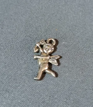 Colgante Querubín Vintage Estilo Plata