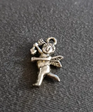 Colgante Querubín Vintage Estilo Plata