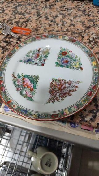 Plato decorativo chino porcelana