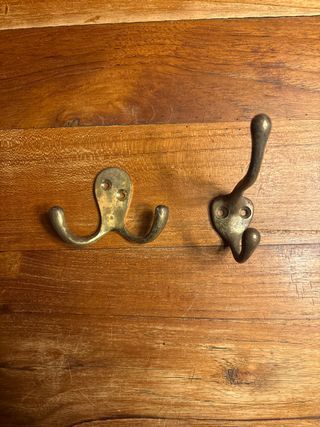 Percheros antiguo clasico dorado metal