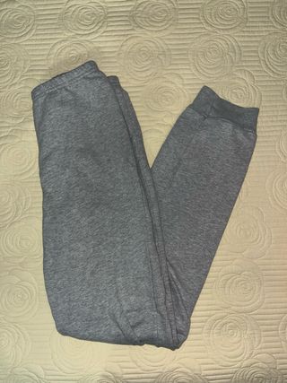 Pantalón de chándal gris tiro bajo