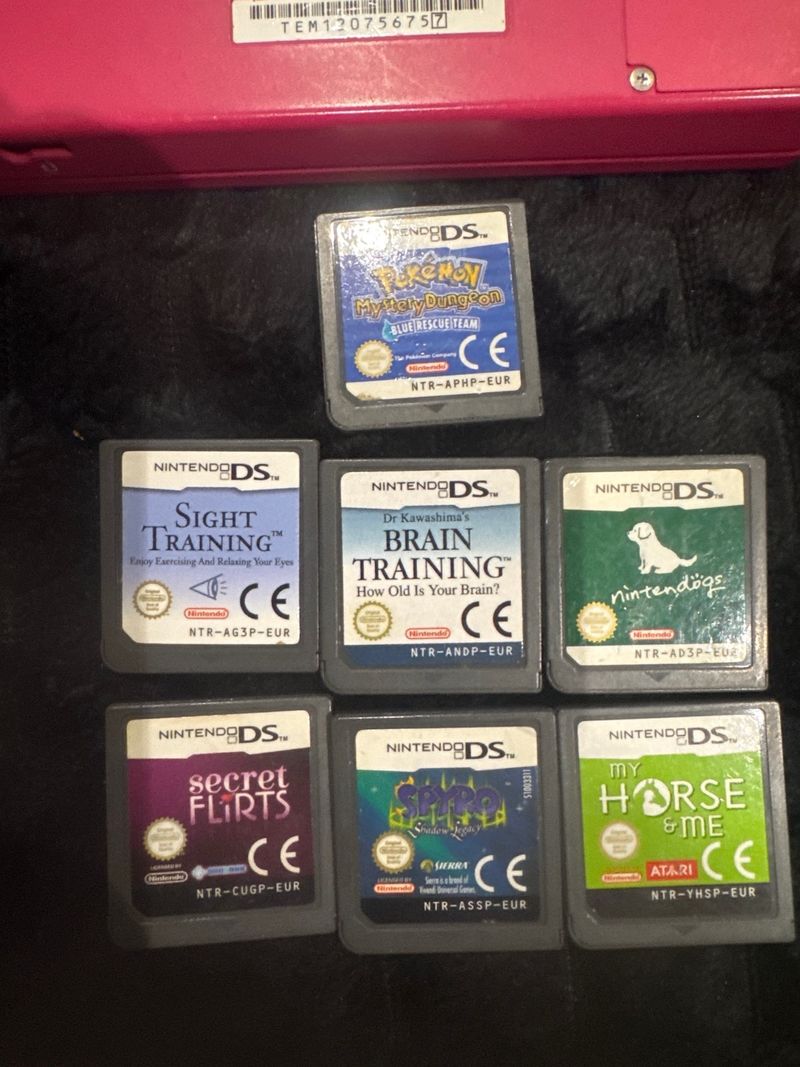 Nintendo DS Rosa con 7 juegos afbeelding 5