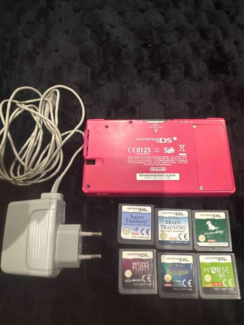 Nintendo DS Rosa con 7 juegos afbeelding 3