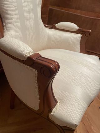 Butaca de habitación tela y madera