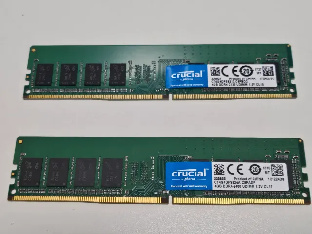 2x Crucial 4GB DDR4 RAM + MSI H110i PRO placa base
