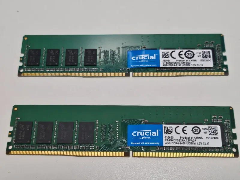2x Crucial 4GB DDR4 RAM + MSI H110i PRO placa base