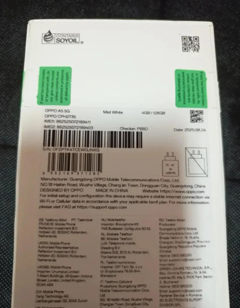 OPPO A5 5G Blanco 128GB afbeelding 3
