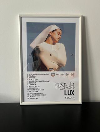 Póster Rosalía LUX Tracklist 07/11/2025