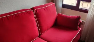 Sofá Cama Tela Rojo Seminuevo