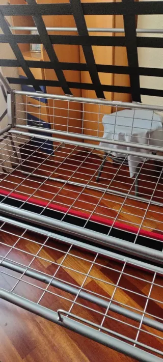 Sofá Cama Tela Rojo Seminuevo