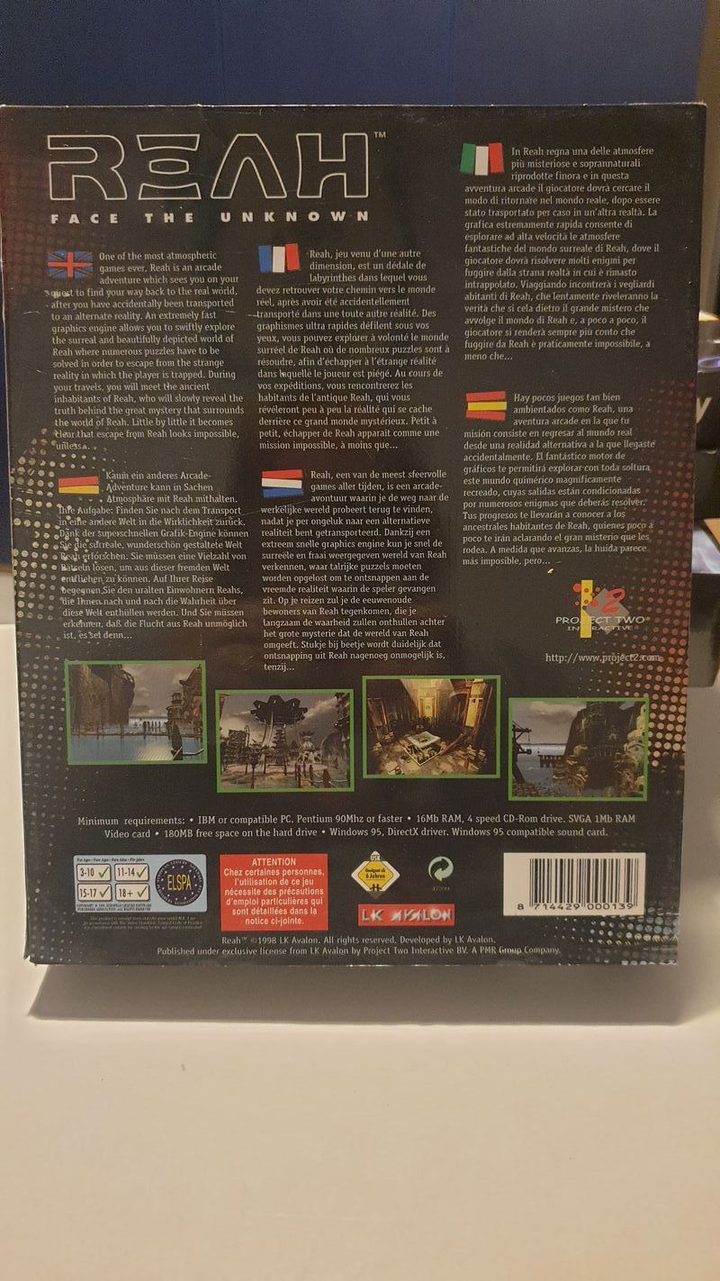 REAH Face the Unknown PC Big Box afbeelding 2