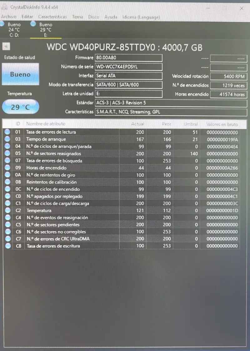 Disco Duro WDC 4TB