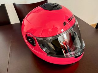 Casco de moto LS2 rosa  Talla L