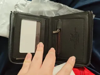 Cartera Bifold Cuero Azul y Marrón