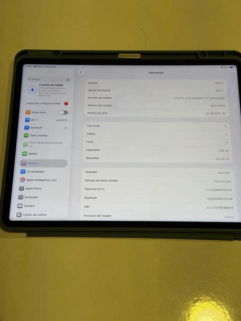 iPad Pro 12.9 M2 256GB Cellular5g LEER DESCRIPCION afbeelding 8