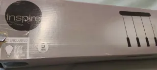 Lámpara colgante 4 luces,negra industrial,nueva