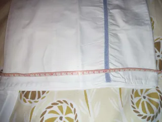 Lenzuola cotone rosse e bianche