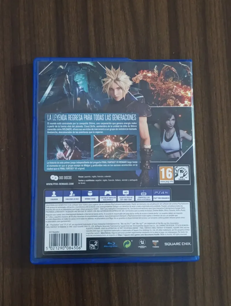 Lote Final Fantasy X PS2 y FF VII Remake PS4 afbeelding 7