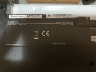 Portátil Sony VAIO blanco para reparar o piezas