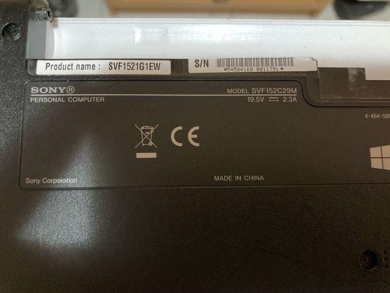 Portátil Sony VAIO blanco para reparar o piezas afbeelding 4