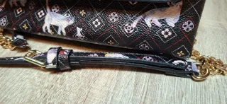 Bolso Parfois Negro con Estampado Gatitos