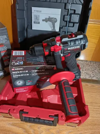 Taladro Percutor Parkside 20V Nueva COMPLETO