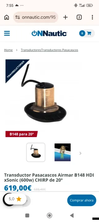 Transductor Airmar B148 HDI xSonic600