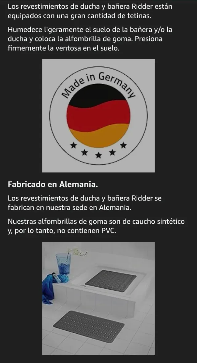 Tapete Antideslizante Bañera Ducha BLANCO