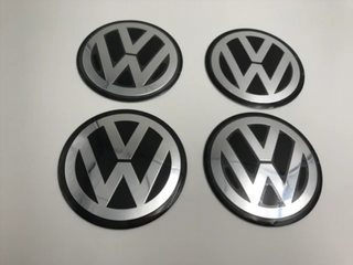 PEGATINA DE CENTRO RUEDA VW NEGRO 70MM m_257