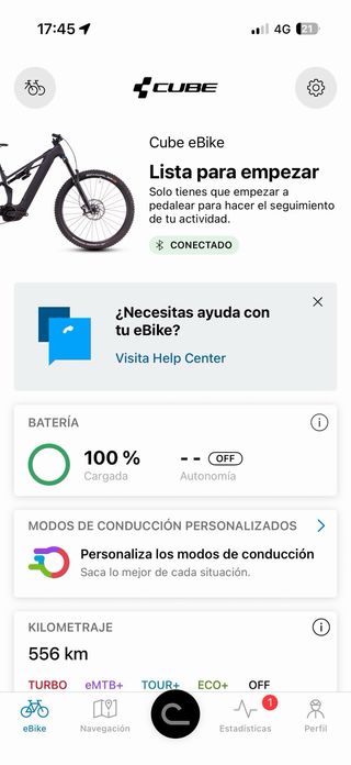 Ebike Cube ONE77 TallaM solo 560km